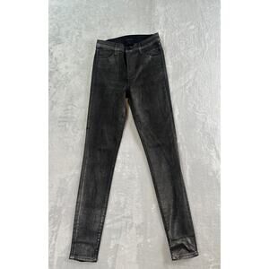 J Brand Maria High Rise Skinny Silver Lament Denim Pants - Size 27